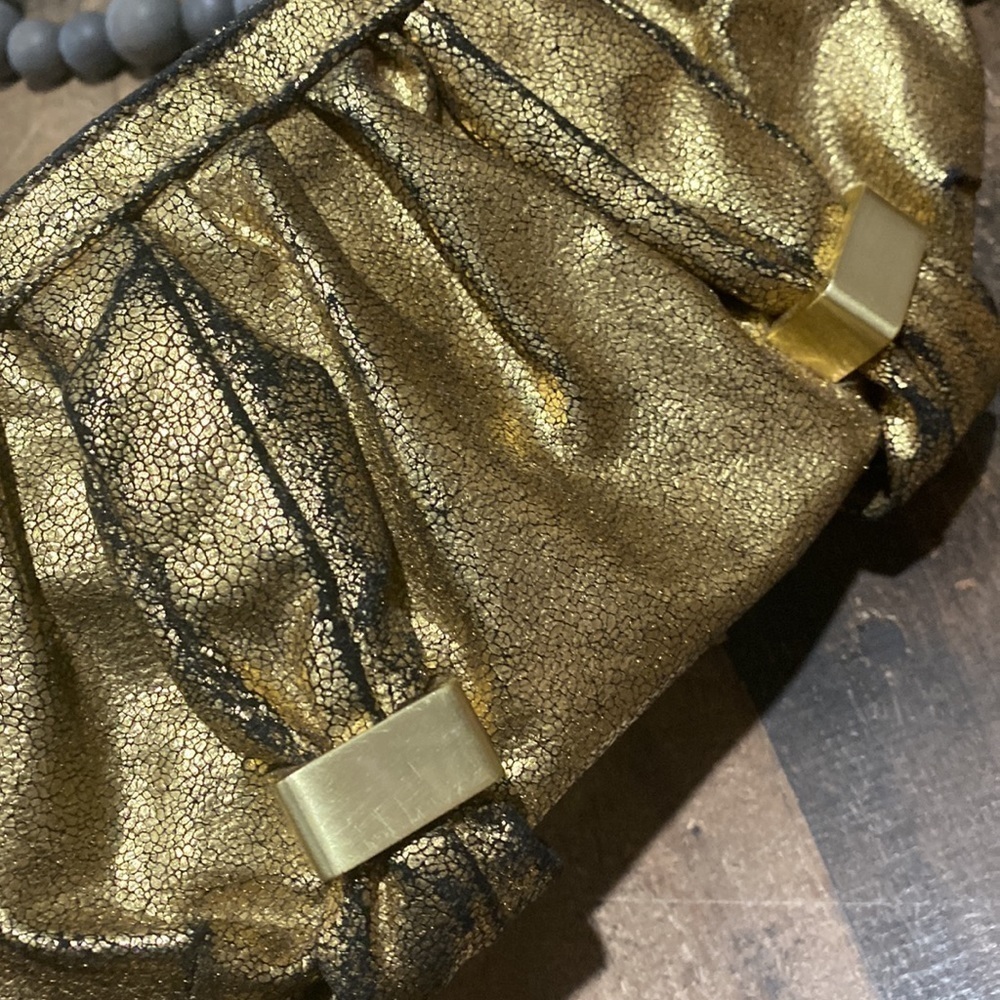 Botkier Wristlet Target Collab Metallic Gold Dist… - image 6